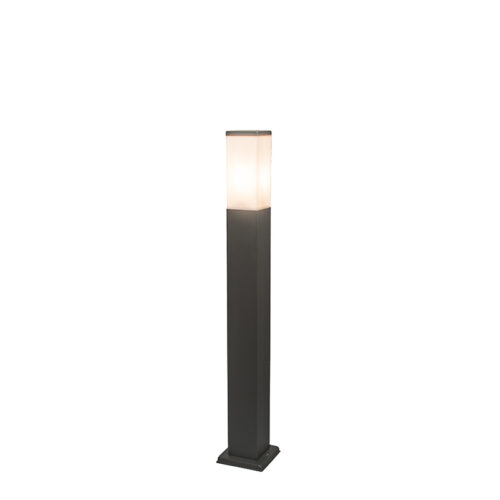 Modern kültéri lámpaoszlop sötétszürke opál üveggel 80 cm IP44 - Malios