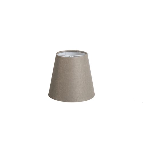 Lenvászon klipszes lámpabúra taupe színű 12 cm kerek
