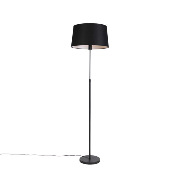 Állólámpa fekete fekete vászon árnyékolóval 45 cm állítható - Parte
