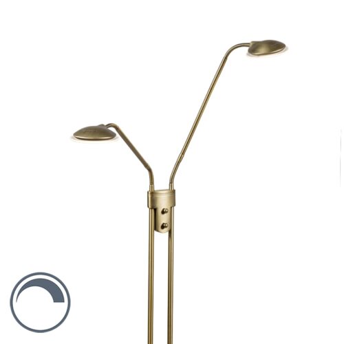 Modern állólámpa bronz olvasólámpával