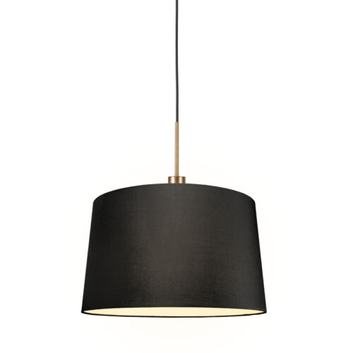 Modern függőlámpa bronz árnyékolóval 45 cm fekete - Combi 1