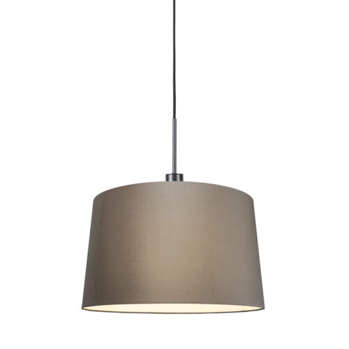 Modern lógólámpa fekete árnyékolóval 45 cm bézs - Combi 1