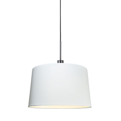 Modern függőlámpa fekete árnyékolóval 45 cm fehér - Combi 1