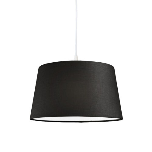 Modern lógólámpa fehér fekete árnyékolóval 45 cm - Pendant