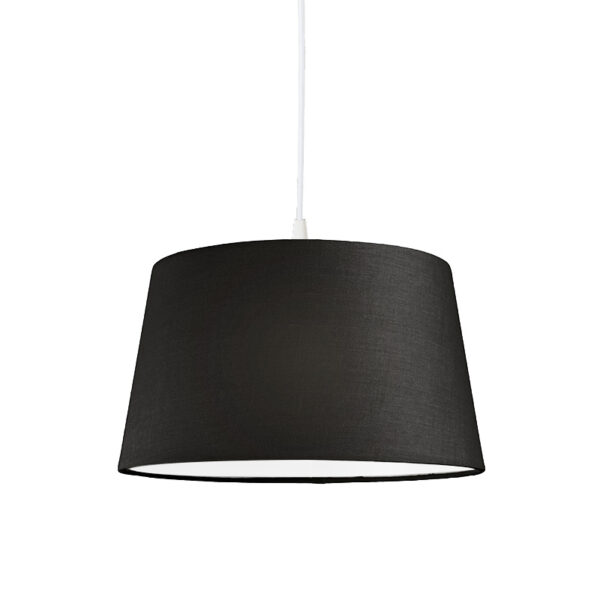 Modern lógólámpa fehér fekete árnyékolóval 45 cm - Pendant