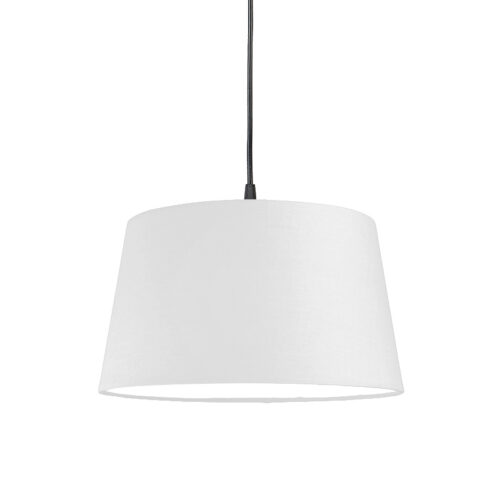 Modern függőlámpa fekete fehér árnyékolóval 45 cm - Pendant