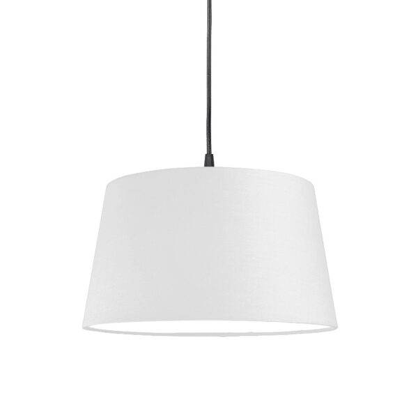 Modern függőlámpa fekete fehér árnyékolóval 45 cm - Pendant