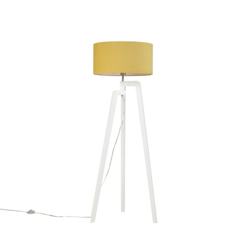 Modern állólámpa fehér kukorica árnyékolóval 50 cm - Puros