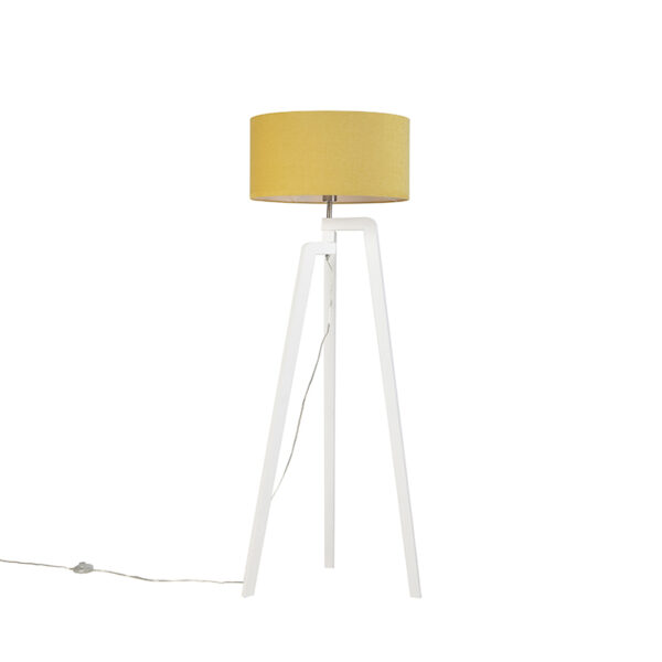 Modern állólámpa fehér kukorica árnyékolóval 50 cm - Puros