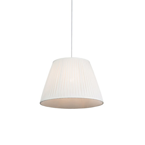 Retro függőlámpa krémszínű 45 cm - Plisse