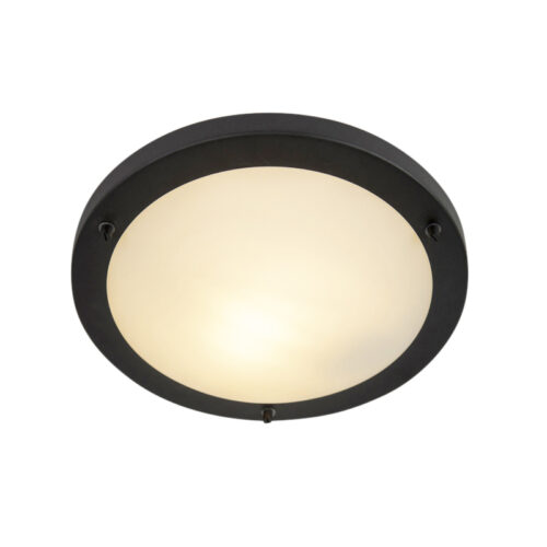 Modern felületi lámpa fekete 31cm IP44 - Yuma