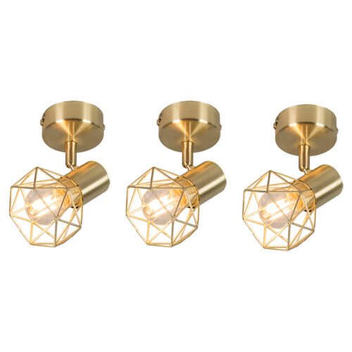 3 darabos Art Deco spotlámpa készlet