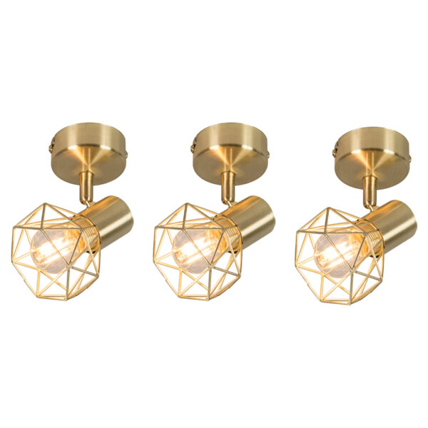 3 darabos Art Deco spotlámpa készlet