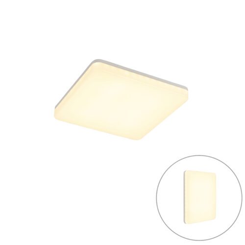 Modern négyzet alakú mennyezeti lámpa beépített LED-del - Plater