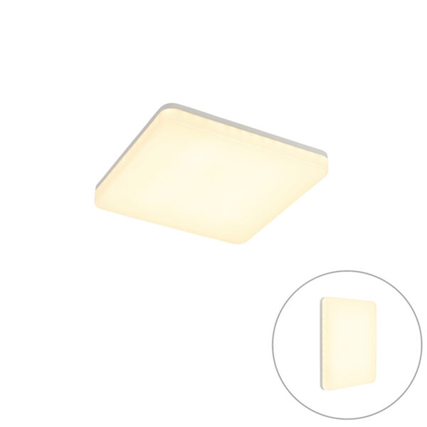 Modern négyzet alakú mennyezeti lámpa beépített LED-del - Plater