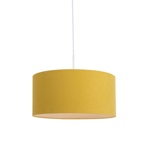 Függőlámpa fehér sárga árnyékolóval 50 cm - Combi 1