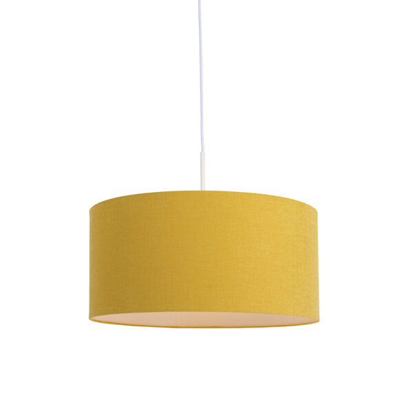 Függőlámpa fehér sárga árnyékolóval 50 cm - Combi 1