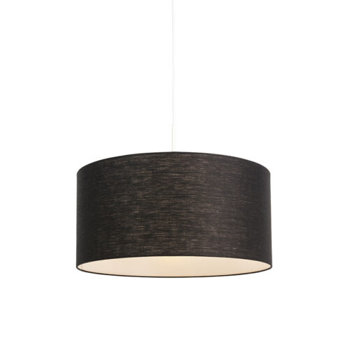 Modern függőlámpa fehér fekete árnyékolóval 50 cm - Combi 1