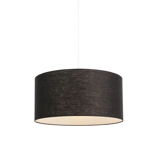 Modern függőlámpa fehér fekete árnyékolóval 50 cm - Combi 1