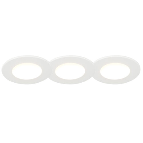 3 db beépített spotlámpa készlet fehér LED-del 3000K 4W IP65 - Blanca