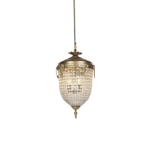 Art Deco lógólámpa kristály 40cm arany - Cesar