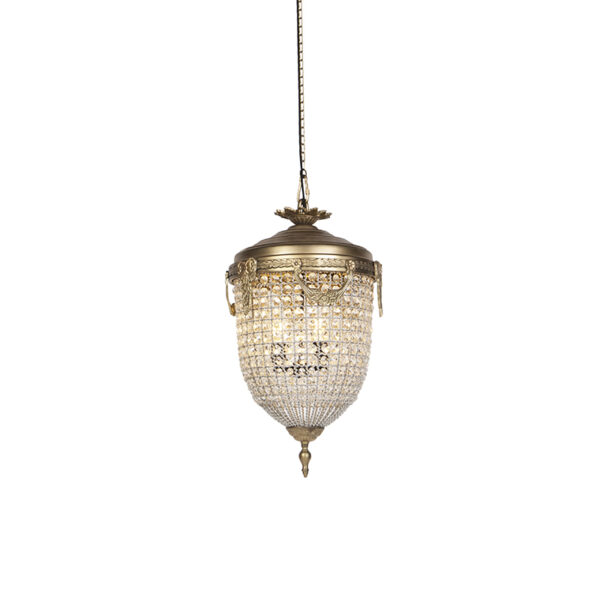 Art Deco lógólámpa kristály 40cm arany - Cesar