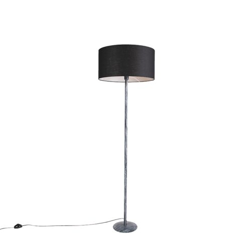 Állólámpa szürke fekete árnyékolóval 50 cm - Simplo