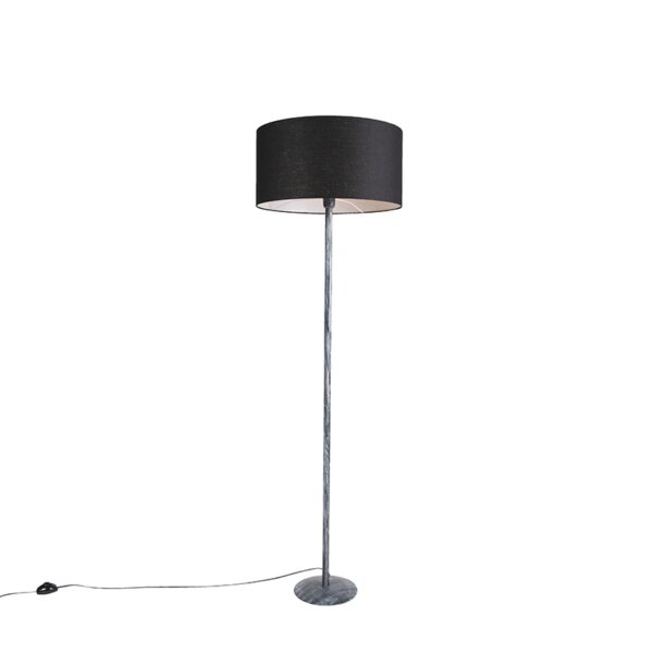 Állólámpa szürke fekete árnyékolóval 50 cm - Simplo
