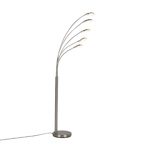 Acél állólámpa LED-del és érintőképernyős fényerő-szabályzóval - Sixties Trento