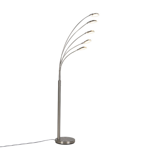 Acél állólámpa LED-del és érintőképernyős fényerő-szabályzóval - Sixties Trento
