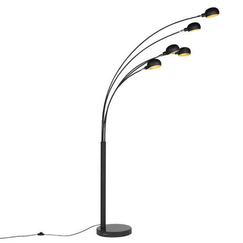 Design állólámpa fekete 5-lámpás - Sixties Marmo