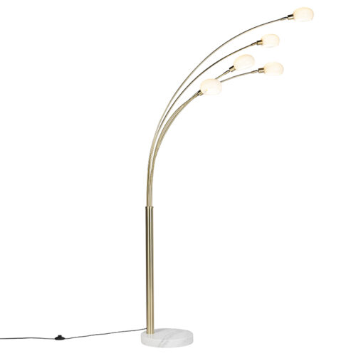 Art Deco állólámpa arany 5-lámpás - Sixties Marmo