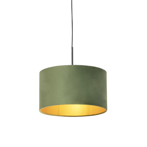 Lógólámpa bársony árnyékolóval zöld arannyal 35 cm - Combi