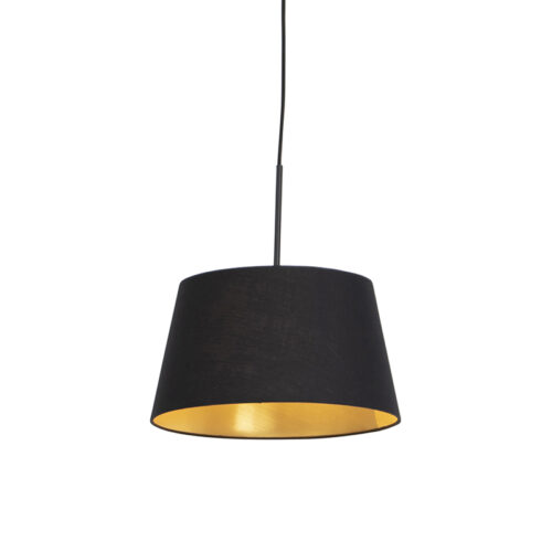 Lógólámpa fekete és arany pamut búrával 32 cm - Combi