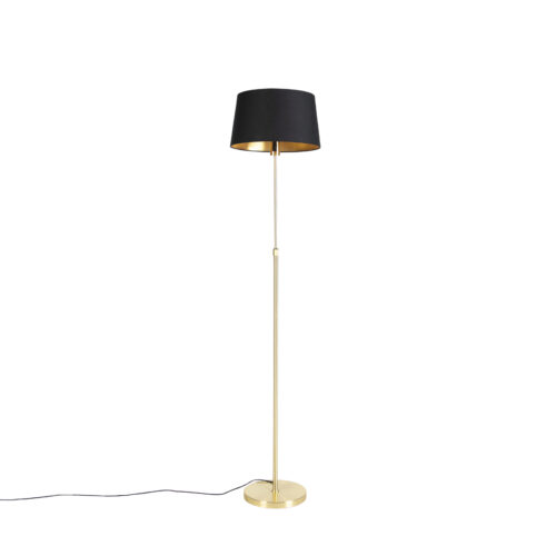 Állólámpa arany/bronz fekete árnyékolóval 35 cm állítható - Parte