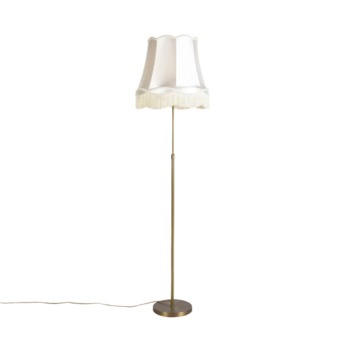 Állólámpa bronz színű Granny árnyékolóval krémszínű 45 cm állítható - Parte