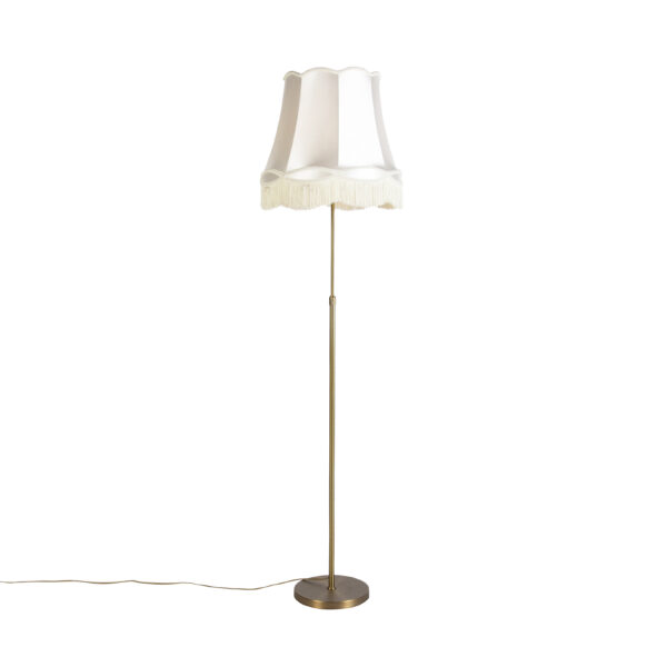 Állólámpa bronz színű Granny árnyékolóval krémszínű 45 cm állítható - Parte