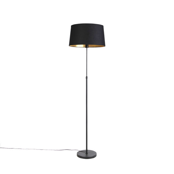 Állólámpa fekete fekete árnyékolóval 45 cm állítható - Parte