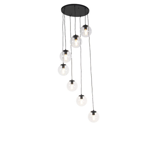 Art Deco lógó lámpa fekete 7-lámpás - Pallon