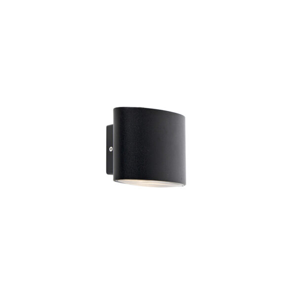 Modern kültéri fali lámpa fekete LED-del IP44 - Ovum
