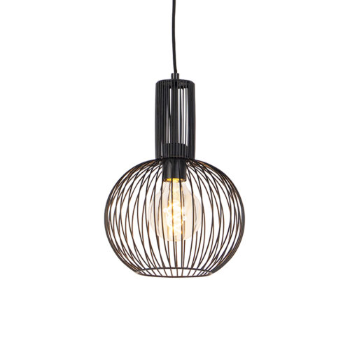 Design lógólámpa fekete - Wire Whisk