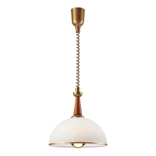 Állítható magasságú csillár CHIARA 1xE27/60W/230V sötét barna/bükkfa
