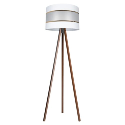 Állólámpa CORAL 1xE27/60W/230V barna/fehér/arany