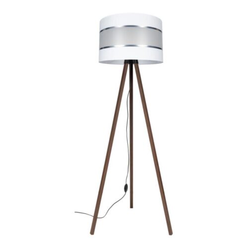 Állólámpa CORAL 1xE27/60W/230V barna/fehér/króm