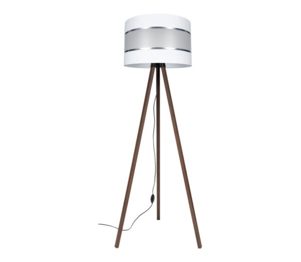 Állólámpa CORAL 1xE27/60W/230V barna/fehér/króm