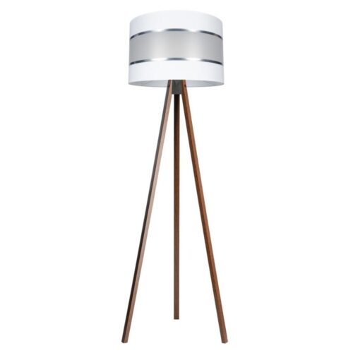 Állólámpa CORAL 1xE27/60W/230V barna/fehér/króm