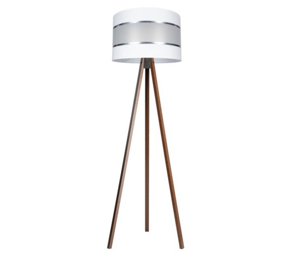 Állólámpa CORAL 1xE27/60W/230V barna/fehér/króm