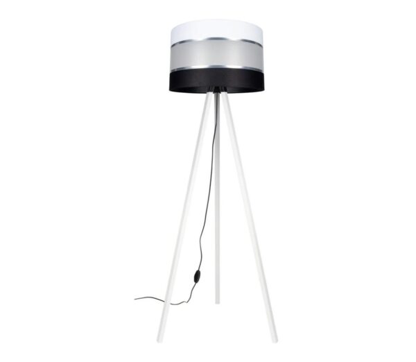 Állólámpa CORAL 1xE27/60W/230V fehér/fekete/króm
