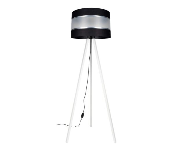 Állólámpa CORAL 1xE27/60W/230V fehér/fekete/króm