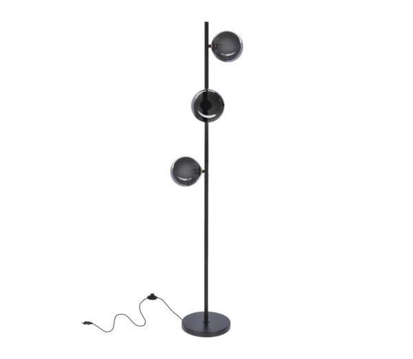 Állólámpa KAMA 3xG9/28W/230V fekete/füstös fekete